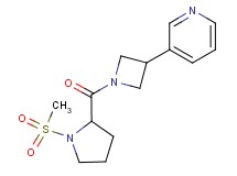 3-{1-[1-(methylsulfonyl)prolyl]-3-azetidinyl}pyridine
