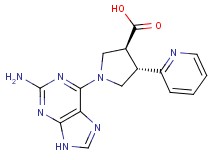 (3S*,4S*)-1-(2-amino-9H-purin-6-yl)-4-pyridin-2-ylpyrrolidine-3-carboxylic acid