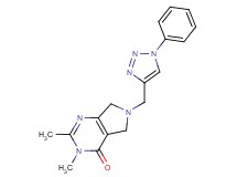 2,3-dimethyl-6-[(1-phenyl-1H-1,2,3-triazol-4-yl)methyl]-3,5,6,7-tetrahydro-4H-pyrrolo[3,4-d]pyrimidin-4-one