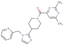 2,4-dimethyl-6-({4-[1-(pyridin-2-ylmethyl)-1H-imidazol-2-yl]piperidin-1-yl}carbonyl)pyrimidine