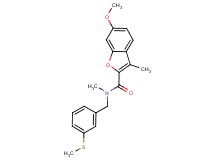 6-methoxy-N,3-dimethyl-N-[3-(methylthio)benzyl]-1-benzofuran-2-carboxamide