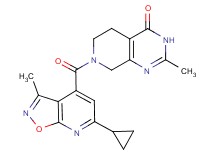 7-[(6-cyclopropyl-3-methylisoxazolo[5,4-b]pyridin-4-yl)carbonyl]-2-methyl-5,6,7,8-tetrahydropyrido[3,4-d]pyrimidin-4(3H)-one