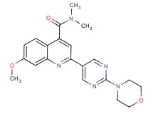 7-methoxy-N,N-dimethyl-2-(2-morpholin-4-ylpyrimidin-5-yl)quinoline-4-carboxamide