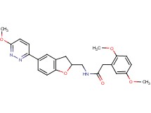 2-(2,5-dimethoxyphenyl)-N-{[5-(6-methoxy-3-pyridazinyl)-2,3-dihydro-1-benzofuran-2-yl]methyl}acetamide
