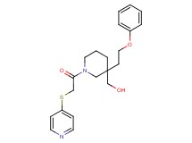 {3-(2-phenoxyethyl)-1-[(4-pyridinylthio)acetyl]-3-piperidinyl}methanol