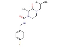 N-(4-fluorobenzyl)-4-isobutyl-2-methyl-3-oxo-1-piperazinecarboxamide