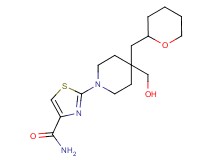 2-[4-(hydroxymethyl)-4-(tetrahydro-2H-pyran-2-ylmethyl)piperidin-1-yl]-1,3-thiazole-4-carboxamide