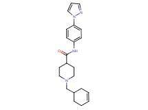 1-(3-cyclohexen-1-ylmethyl)-N-[4-(1H-pyrazol-1-yl)phenyl]-4-piperidinecarboxamide