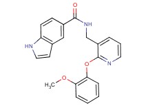 N-{[2-(2-methoxyphenoxy)-3-pyridinyl]methyl}-1H-indole-5-carboxamide