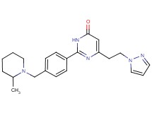 2-{4-[(2-methylpiperidin-1-yl)methyl]phenyl}-6-[2-(1H-pyrazol-1-yl)ethyl]pyrimidin-4(3H)-one