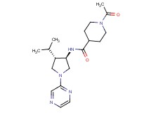 1-acetyl-N-[(3R*,4S*)-4-isopropyl-1-(2-pyrazinyl)-3-pyrrolidinyl]-4-piperidinecarboxamide