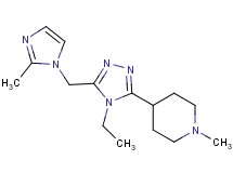 4-{4-ethyl-5-[(2-methyl-1H-imidazol-1-yl)methyl]-4H-1,2,4-triazol-3-yl}-1-methylpiperidine