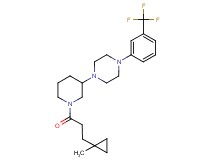 1-{1-[3-(1-methylcyclopropyl)propanoyl]-3-piperidinyl}-4-[3-(trifluoromethyl)phenyl]piperazine