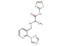 N-1,3-thiazol-2-yl-2-({[2-(1H-1,2,4-triazol-1-yl)pyridin-3-yl]methyl}amino)propanamide