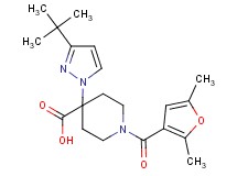 4-(3-tert-butyl-1H-pyrazol-1-yl)-1-(2,5-dimethyl-3-furoyl)piperidine-4-carboxylic acid