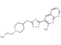 2-methyl-3-{3-[(1-propylpiperidin-4-yl)methyl]-1,2,4-oxadiazol-5-yl}-1,8-naphthyridine