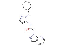N-[1-(cyclohexylmethyl)-1H-pyrazol-5-yl]-2-(1H-pyrazolo[3,4-b]pyridin-1-yl)acetamide