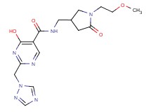4-hydroxy-N-{[1-(2-methoxyethyl)-5-oxopyrrolidin-3-yl]methyl}-2-(1H-1,2,4-triazol-1-ylmethyl)pyrimidine-5-carboxamide