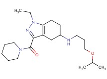 1-ethyl-N-(3-isopropoxypropyl)-3-(1-piperidinylcarbonyl)-4,5,6,7-tetrahydro-1H-indazol-5-amine