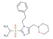 2-{[2-(isopropylsulfonyl)-1-(2-phenylethyl)-1H-imidazol-5-yl]methyl}-1,2-oxazinane