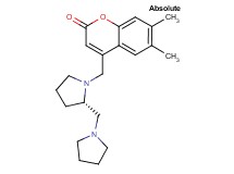6,7-dimethyl-4-{[(2S)-2-(pyrrolidin-1-ylmethyl)pyrrolidin-1-yl]methyl}-2H-chromen-2-one
