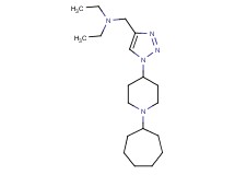 N-{[1-(1-cycloheptylpiperidin-4-yl)-1H-1,2,3-triazol-4-yl]methyl}-N-ethylethanamine