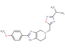 5-[(3-isopropyl-1,2,4-oxadiazol-5-yl)methyl]-2-(4-methoxyphenyl)-4,5,6,7-tetrahydro-1H-imidazo[4,5-c]pyridine