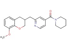 2-[(8-methoxy-3,4-dihydro-2H-chromen-3-yl)methyl]-4-(piperidin-1-ylcarbonyl)pyridine