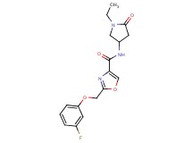 N-(1-ethyl-5-oxopyrrolidin-3-yl)-2-[(3-fluorophenoxy)methyl]-1,3-oxazole-4-carboxamide