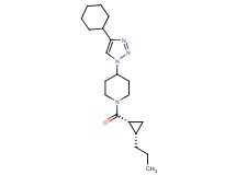 4-(4-cyclohexyl-1H-1,2,3-triazol-1-yl)-1-{[(1R*,2S*)-2-propylcyclopropyl]carbonyl}piperidine