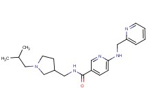 N-[(1-isobutylpyrrolidin-3-yl)methyl]-6-[(pyridin-2-ylmethyl)amino]nicotinamide