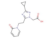 {3-cyclopropyl-5-[2-(2-oxopyridin-1(2H)-yl)ethyl]-1H-1,2,4-triazol-1-yl}acetic acid