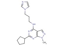 6-cyclopentyl-N-[3-(1H-imidazol-1-yl)propyl]-1-methyl-1H-pyrazolo[3,4-d]pyrimidin-4-amine