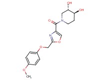 (3S*,4S*)-1-({2-[(4-methoxyphenoxy)methyl]-1,3-oxazol-4-yl}carbonyl)piperidine-3,4-diol
