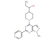 1-{1-[1-methyl-6-(4-pyridinyl)-1H-pyrazolo[3,4-d]pyrimidin-4-yl]-4-piperidinyl}-1-propanol
