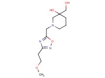 3-(hydroxymethyl)-1-{[3-(2-methoxyethyl)-1,2,4-oxadiazol-5-yl]methyl}-3-piperidinol