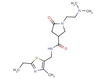1-[2-(dimethylamino)ethyl]-N-[(2-ethyl-4-methyl-1,3-thiazol-5-yl)methyl]-5-oxo-3-pyrrolidinecarboxamide