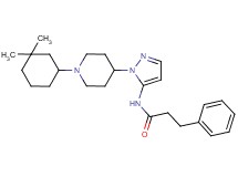 N-{1-[1-(3,3-dimethylcyclohexyl)-4-piperidinyl]-1H-pyrazol-5-yl}-3-phenylpropanamide