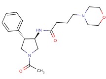 N-[(3R*,4S*)-1-acetyl-4-phenyl-3-pyrrolidinyl]-4-(4-morpholinyl)butanamide