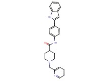 N-[4-(1H-indol-2-yl)phenyl]-1-(2-pyridinylmethyl)-4-piperidinecarboxamide