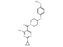 2-cyclopropyl-5-{[4-(4-methoxyphenoxy)-1-piperidinyl]carbonyl}-4-methylpyrimidine