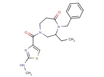 4-benzyl-3-ethyl-1-{[2-(methylamino)-1,3-thiazol-4-yl]carbonyl}-1,4-diazepan-5-one