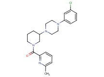 1-(3-chlorophenyl)-4-{1-[(6-methyl-2-pyridinyl)carbonyl]-3-piperidinyl}piperazine