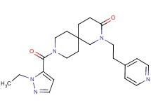 9-[(1-ethyl-1H-pyrazol-5-yl)carbonyl]-2-(2-pyridin-4-ylethyl)-2,9-diazaspiro[5.5]undecan-3-one