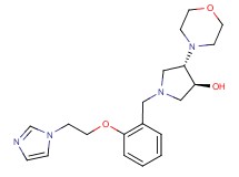 (3S*,4S*)-1-{2-[2-(1H-imidazol-1-yl)ethoxy]benzyl}-4-morpholin-4-ylpyrrolidin-3-ol