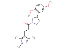 4-{3-[3-(2,5-dimethoxyphenyl)-1-pyrrolidinyl]-3-oxopropyl}-1,3,5-trimethyl-1H-pyrazole