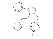 2-chloro-5-({4-phenyl-5-[2-(1H-pyrazol-1-yl)ethyl]-1H-imidazol-1-yl}methyl)pyridine