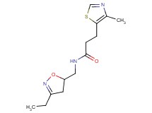N-[(3-ethyl-4,5-dihydroisoxazol-5-yl)methyl]-3-(4-methyl-1,3-thiazol-5-yl)propanamide