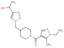 1-[1-({1-[(1-ethyl-5-methyl-1H-pyrazol-4-yl)carbonyl]piperidin-4-yl}methyl)-1H-1,2,3-triazol-4-yl]ethanol