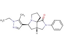 (3aS*,5S*,9aS*)-5-(1-ethyl-5-methyl-1H-pyrazol-4-yl)-2-phenylhexahydro-7H-pyrrolo[3,4-g]pyrrolizin-1(2H)-one